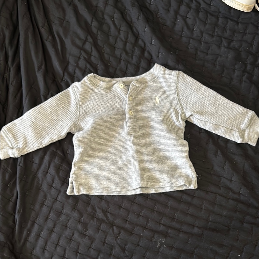 Gray Long Sleeve Kids Shirt